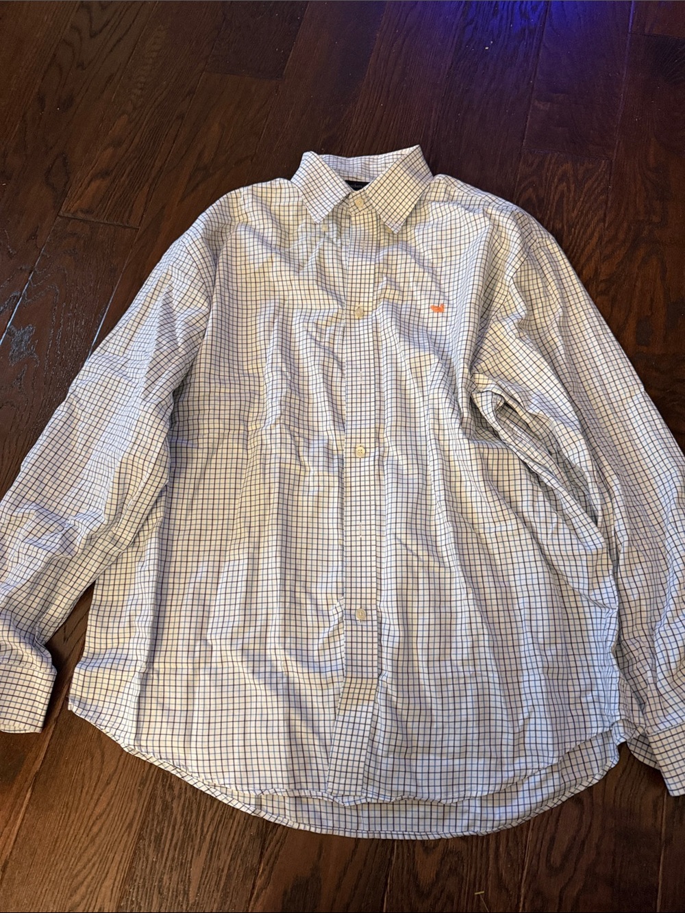 Southern Marsh Blue and White Check Button-Down Shirt